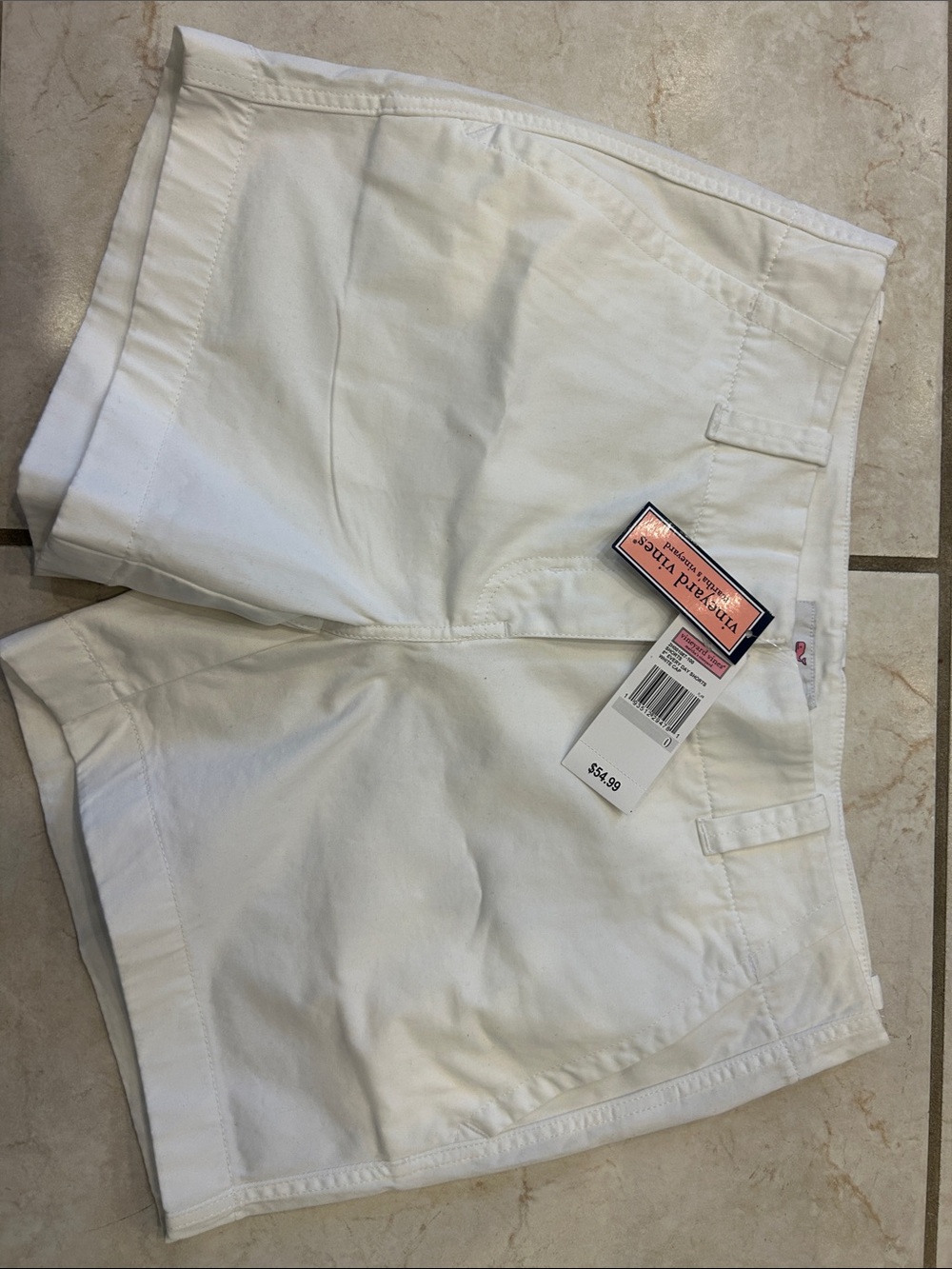 Vineyard Vines White Cotton Chino Shorts
